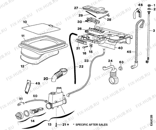 Взрыв-схема стиральной машины Zanussi TL1274C - Схема узла Water equipment